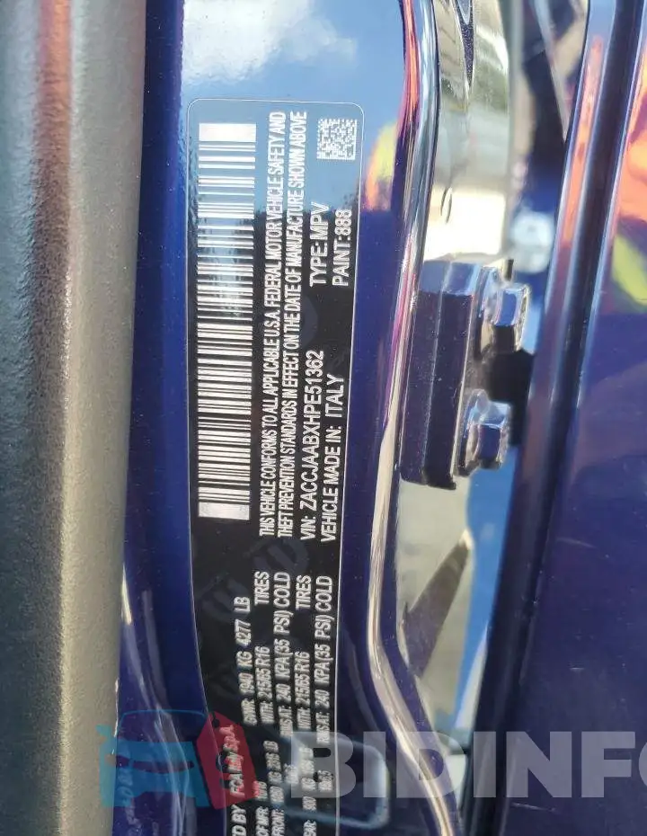 ZACCJAABXHPE51362 Photo# 12