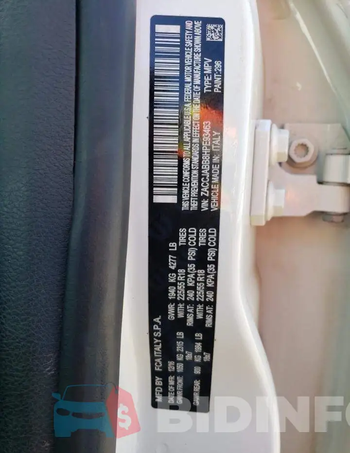 ZACCJABB8HPE93463 Photo# 12