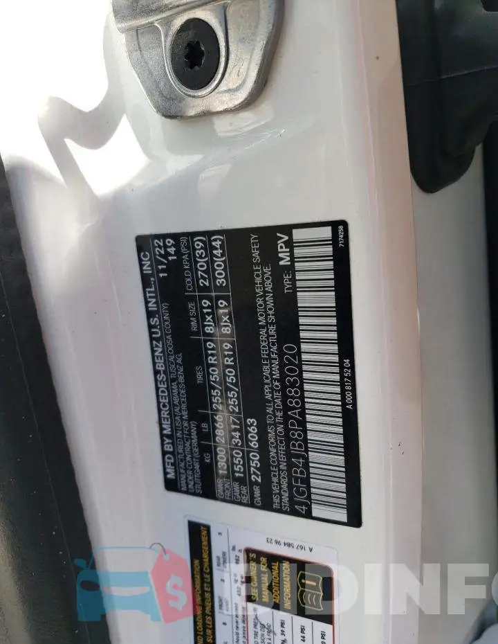 4JGFB4JB8PA883020 Photo# 12