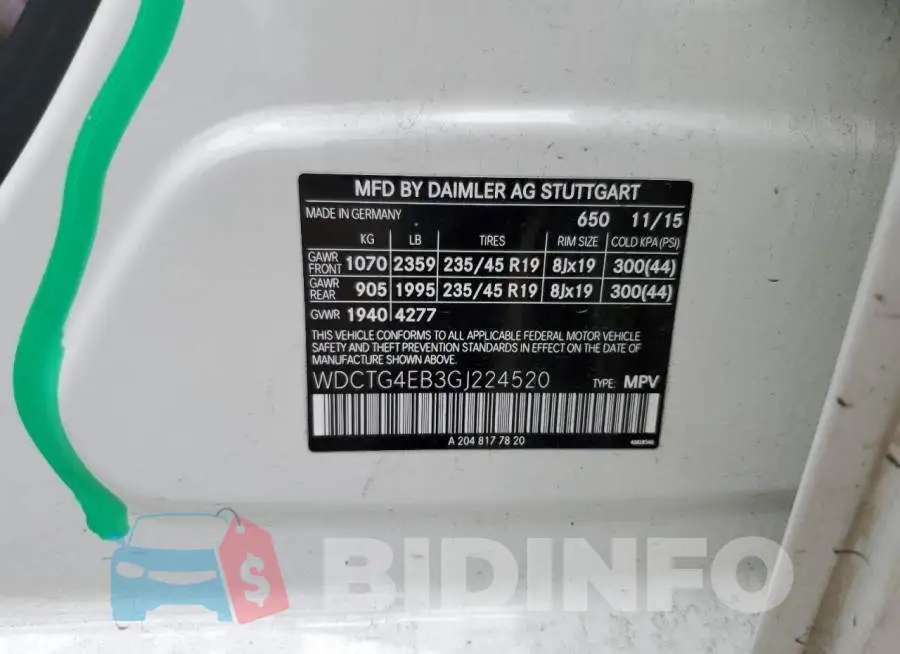 WDCTG4EB3GJ224520 Photo# 12