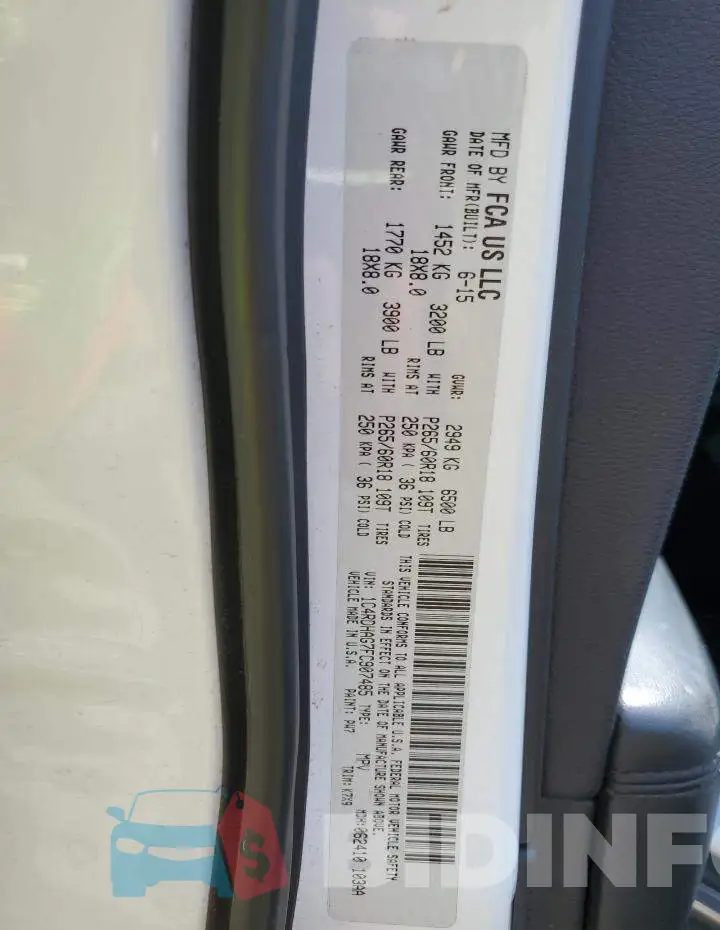 1C4RDHAG7FC907485 Photo# 14