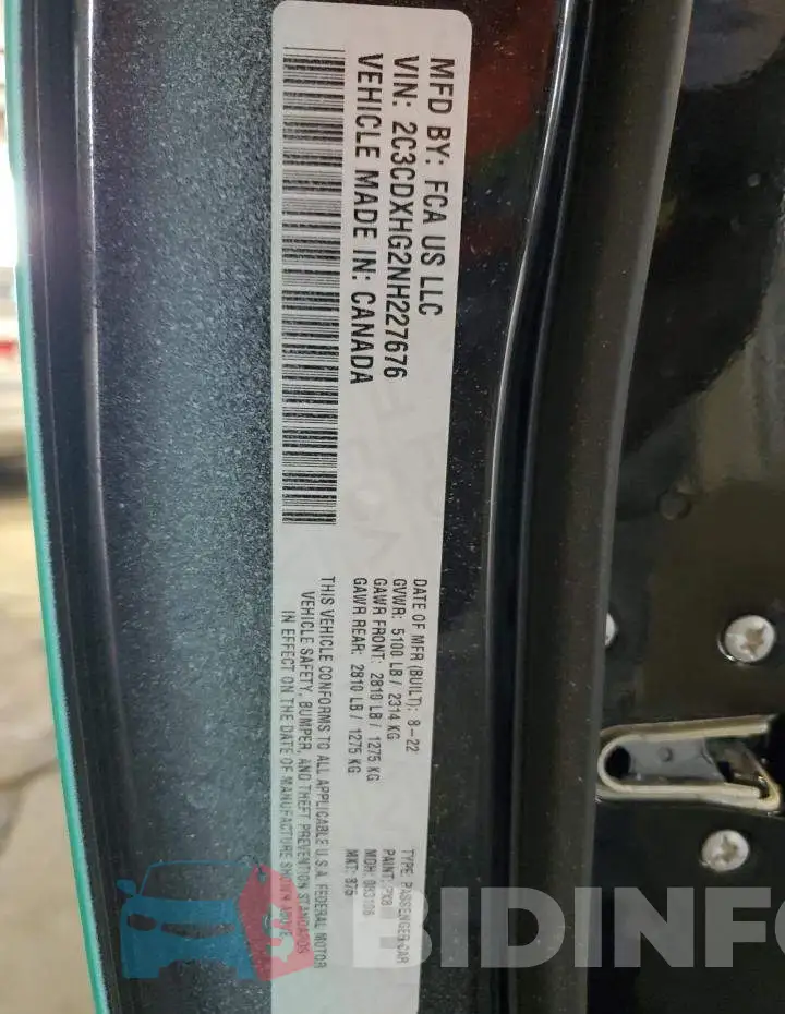 2C3CDXHG2NH227676 Photo# 12