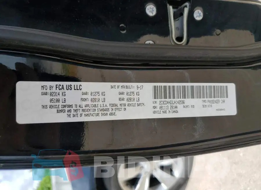2C3CDXHG3JH142596 Photo# 12