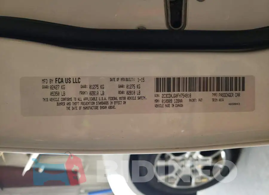 2C3CDXJG0FH754918 Photo# 12