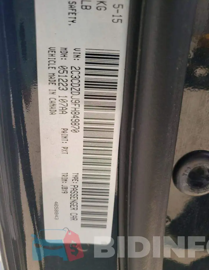 2C3CDZDJ9FH849870 Photo# 12