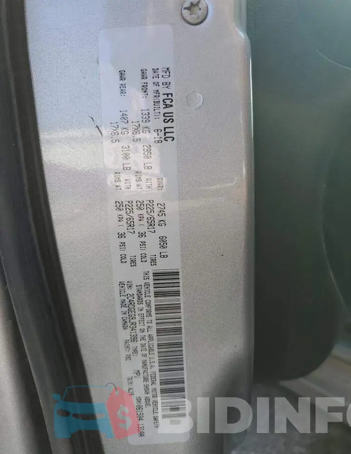 2C4RDGEG9JR341396 Photo# 14