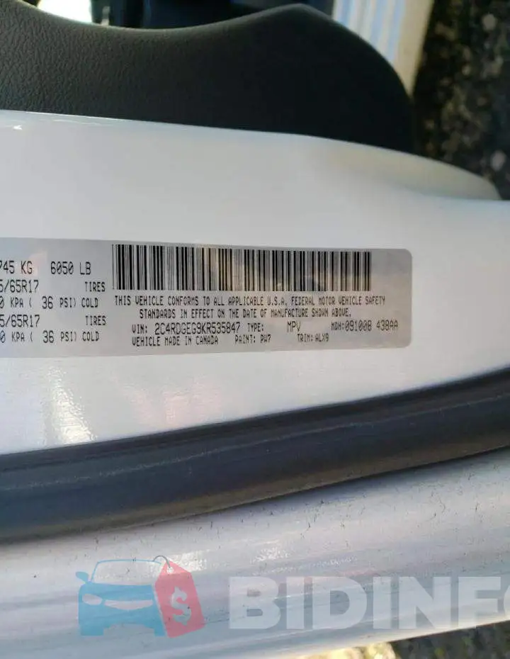 2C4RDGEG9KR535847 Photo# 10