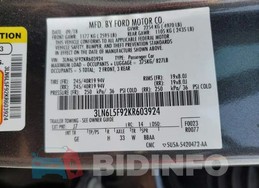 3LN6L5F92KR603924 Photo# 13