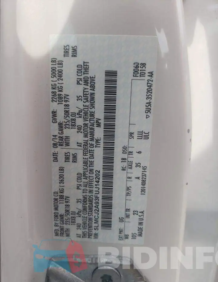 5LMCJ2A93FUJ14202 Photo# 13