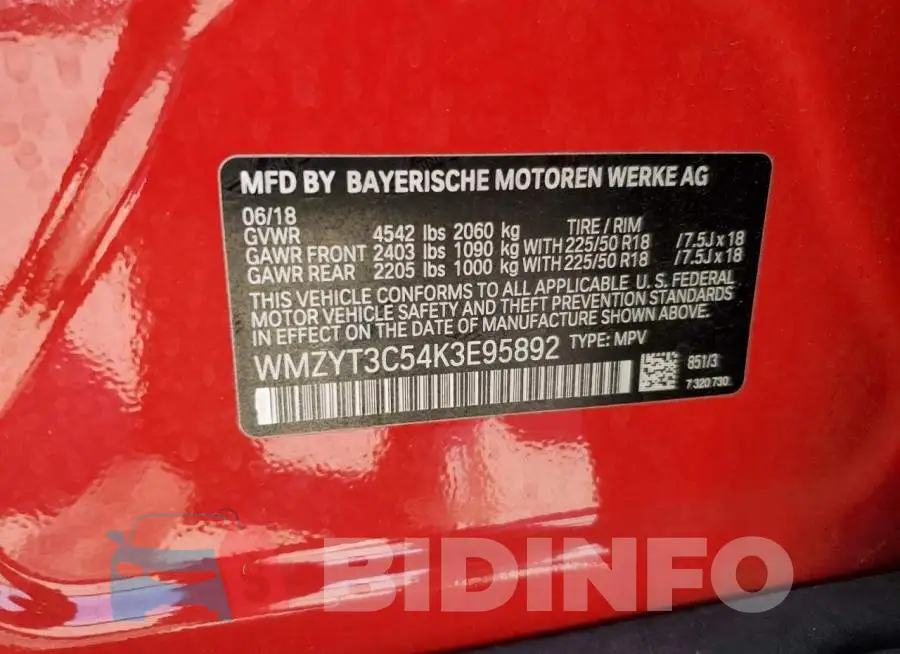 WMZYT3C54K3E95892 Photo# 12