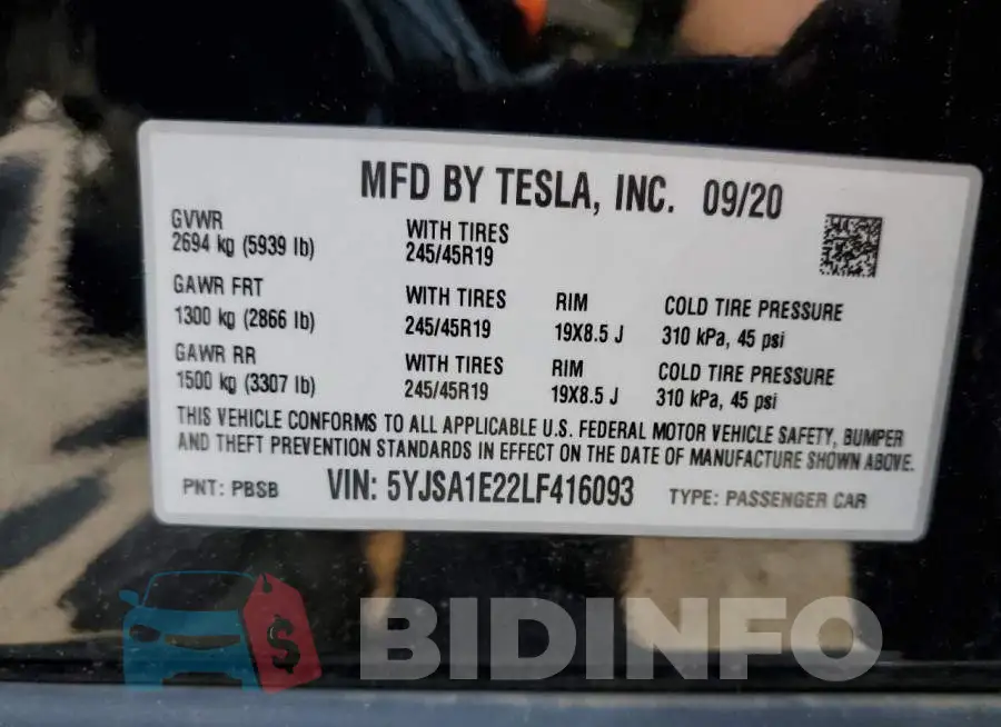 5YJSA1E22LF416093 Photo# 13