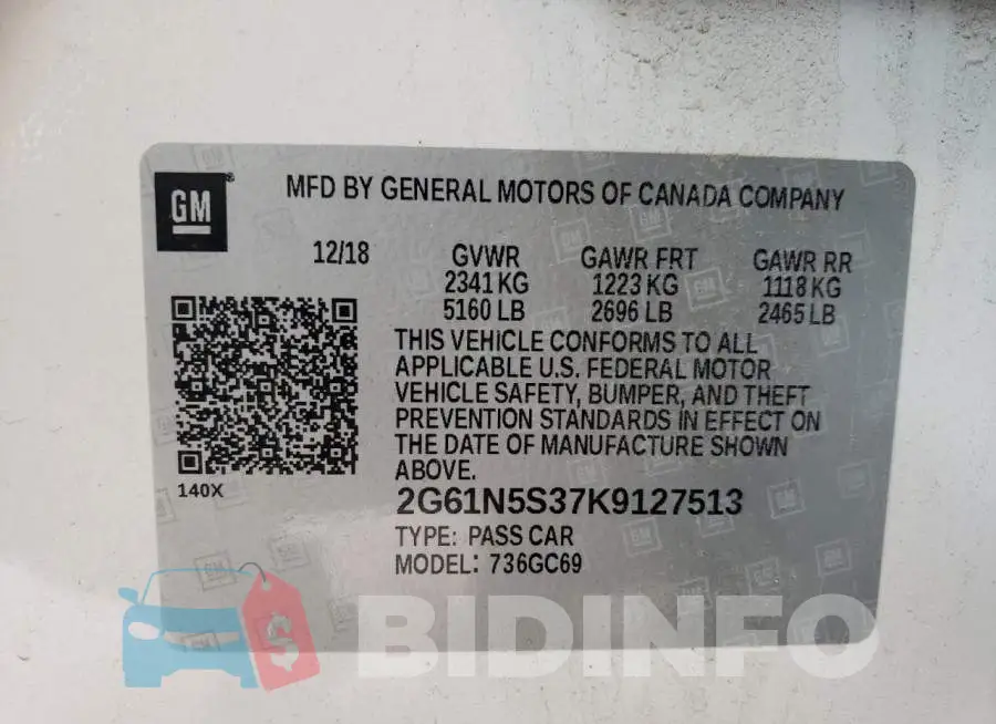 2G61N5S37K9127513 Photo# 12
