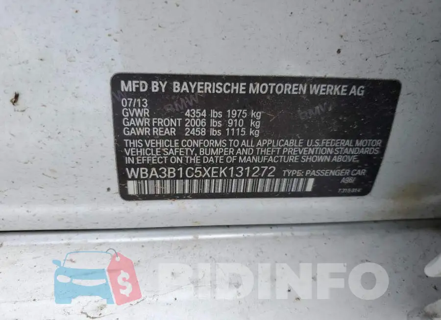 WBA3B1C5XEK131272 Photo# 12