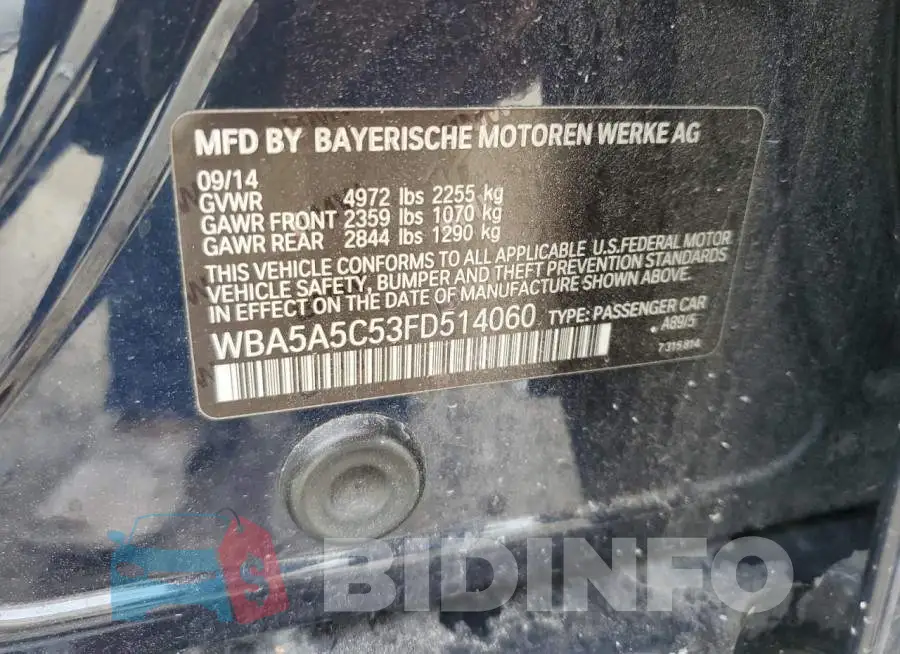 WBA5A5C53FD514060 Photo# 12