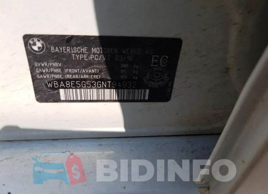 WBA8E5G53GNT94932 Photo# 12