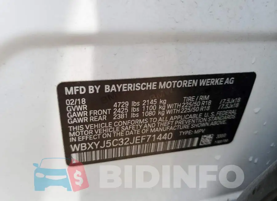 WBXYJ5C32JEF71440 Photo# 12