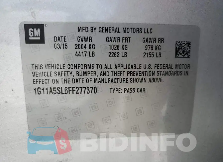 1G11A5SL6FF277370 Photo# 12