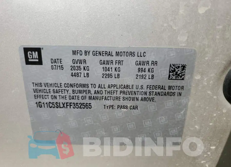 1G11C5SLXFF352565 Photo# 12