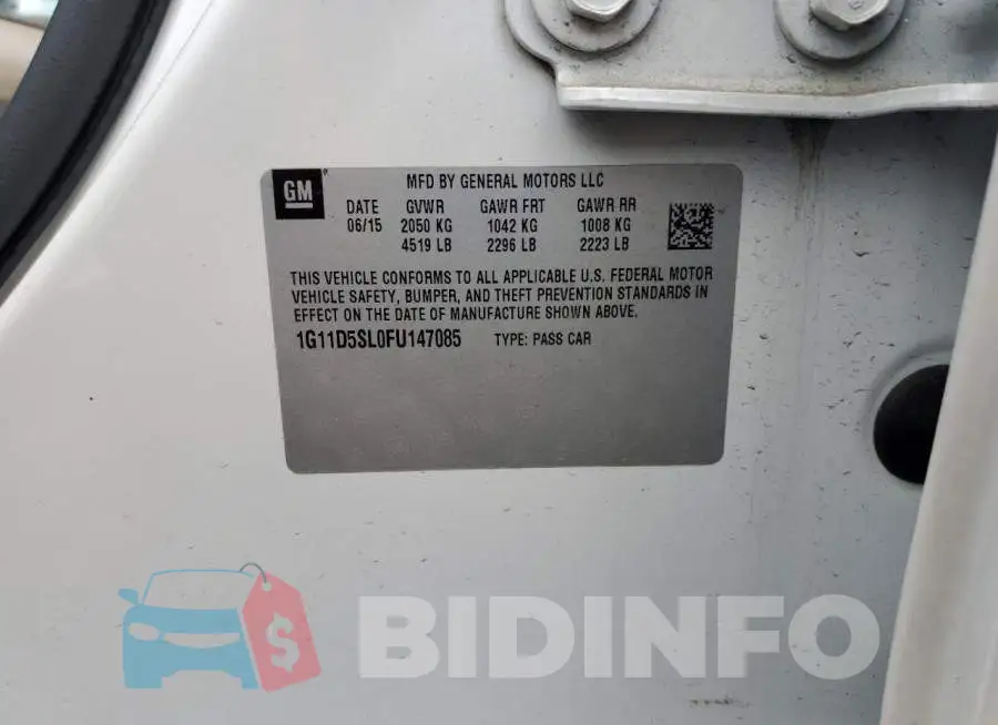 1G11D5SL0FU147085 Photo# 13