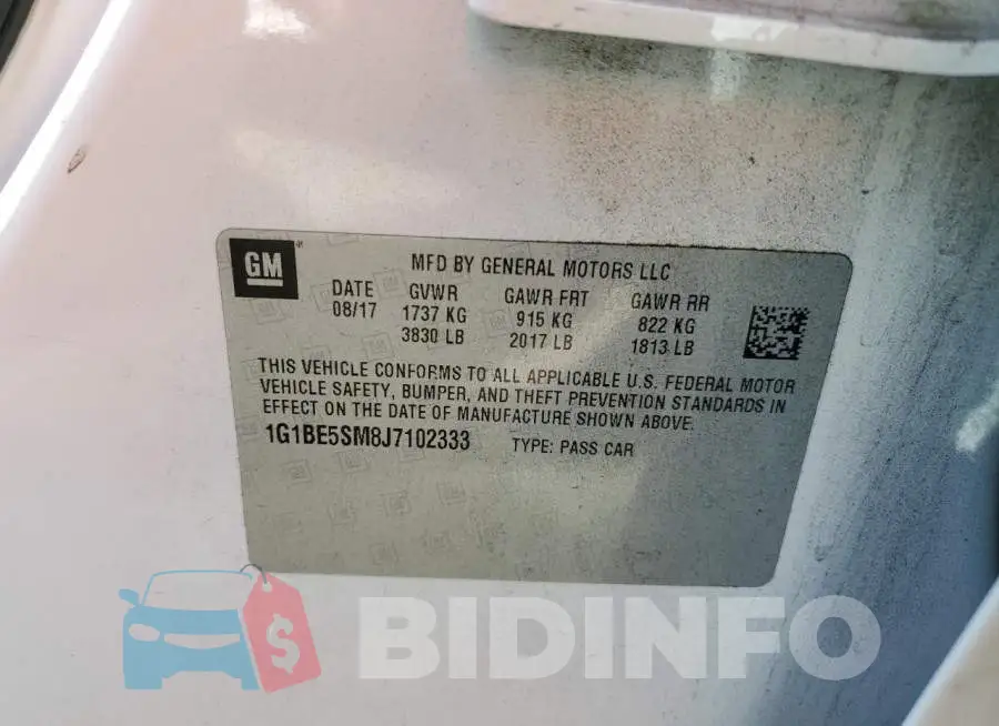 1G1BE5SM8J7102333 Photo# 12