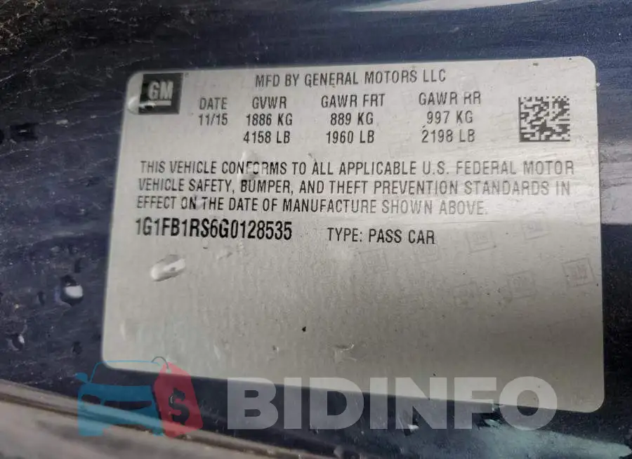 1G1FB1RS6G0128535 Photo# 12