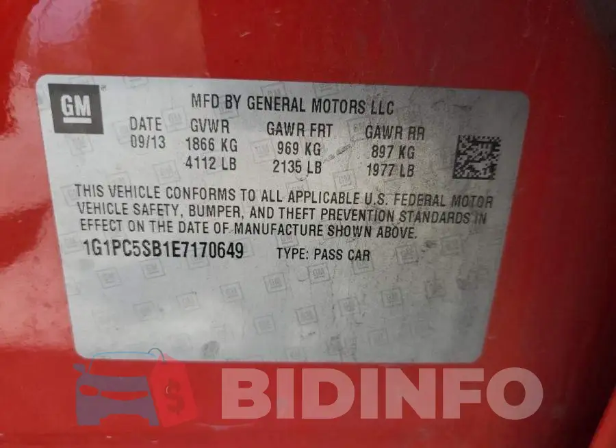 1G1PC5SB1E7170649 Photo# 12