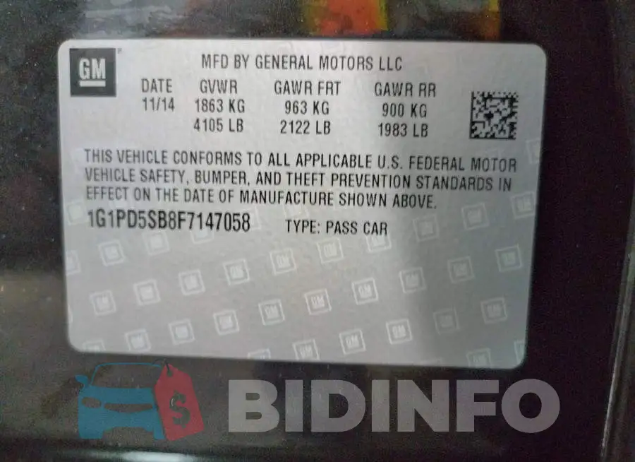 1G1PD5SB8F7147058 Photo# 12