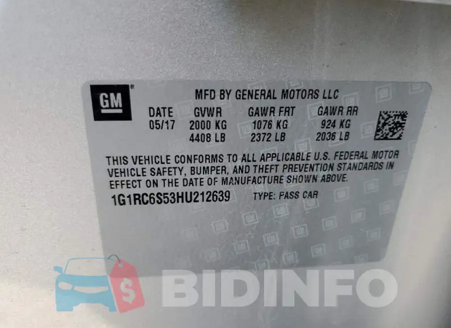 1G1RC6S53HU212639 Photo# 12