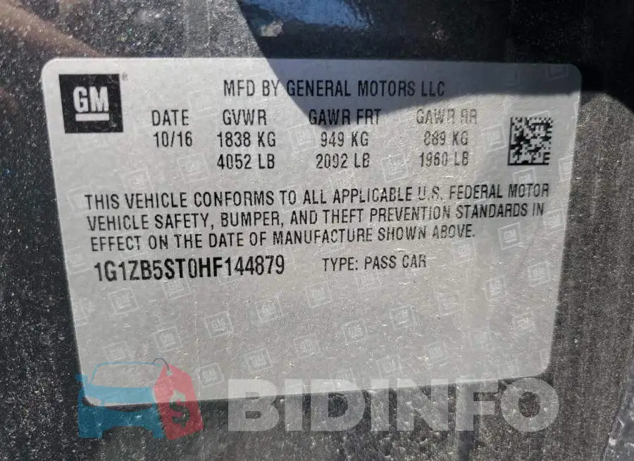 1G1ZB5ST0HF144879 Photo# 12