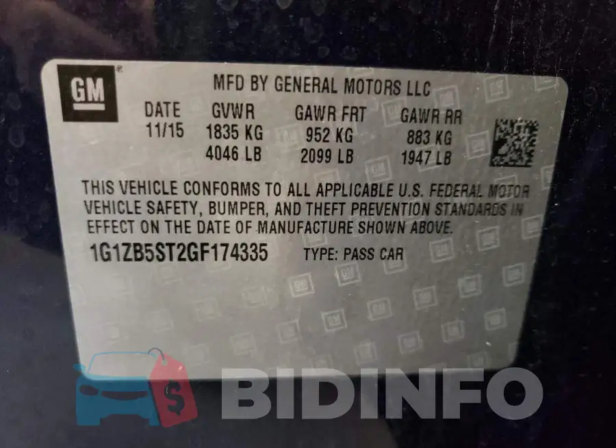 1G1ZB5ST2GF174335 Photo# 12