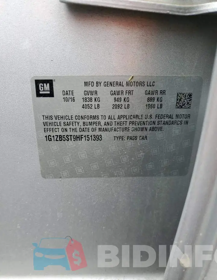 1G1ZB5ST9HF151393 Photo# 12