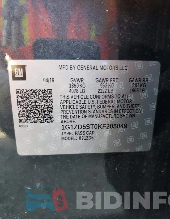 1G1ZD5ST0KF205049 Photo# 12