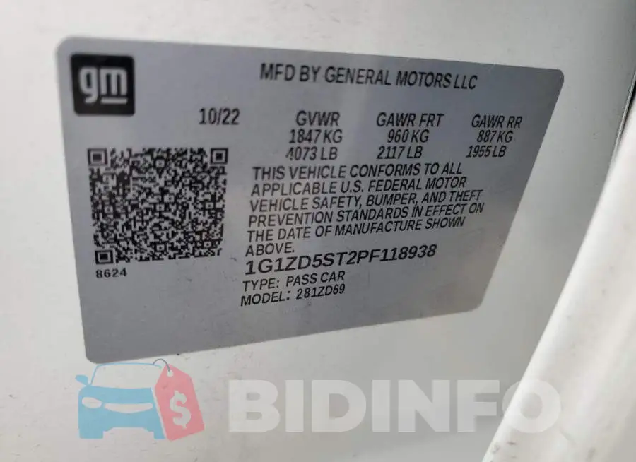 1G1ZD5ST2PF118938 Photo# 13