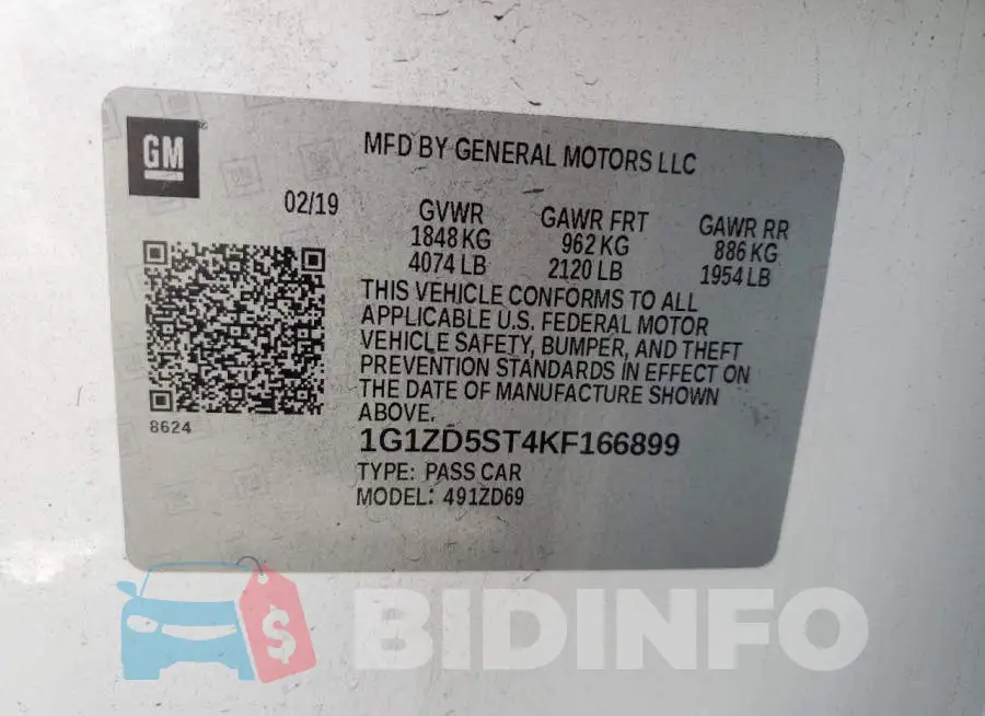 1G1ZD5ST4KF166899 Photo# 12