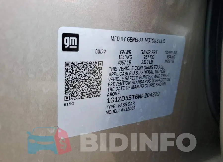 1G1ZD5ST6NF204329 Photo# 12