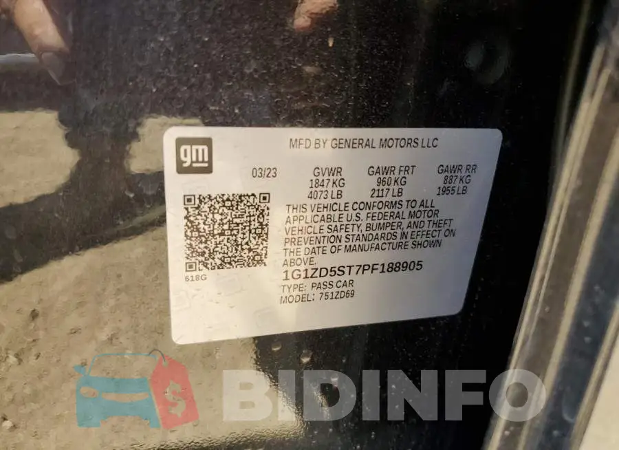1G1ZD5ST7PF188905 Photo# 12