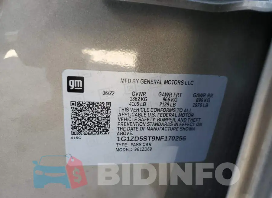 1G1ZD5ST9NF170256 Photo# 12