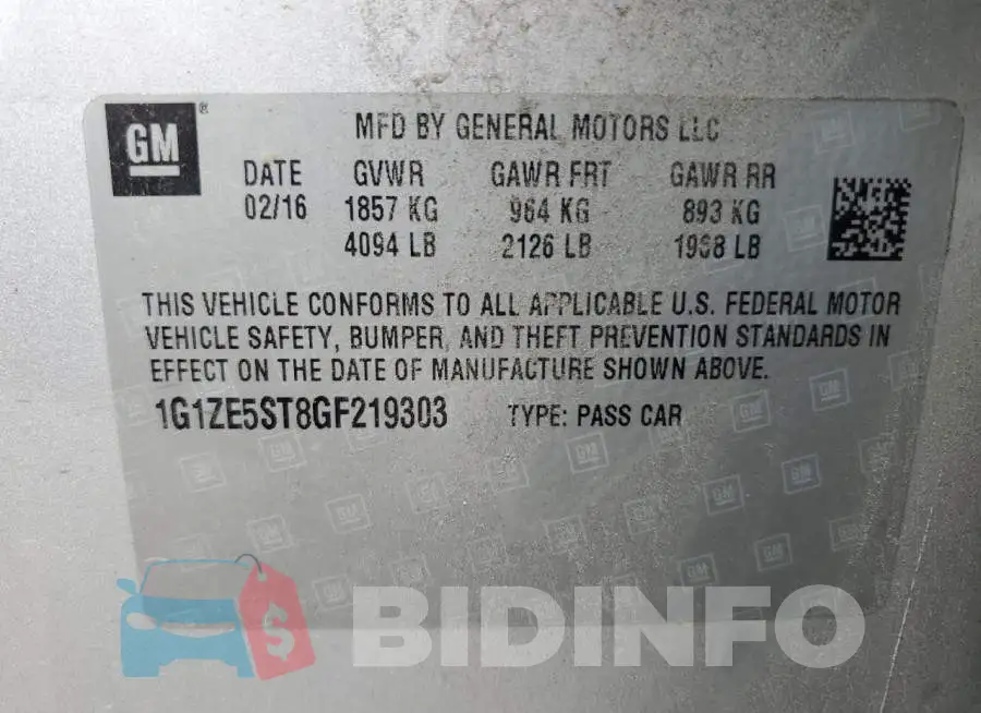 1G1ZE5ST8GF219303 Photo# 12