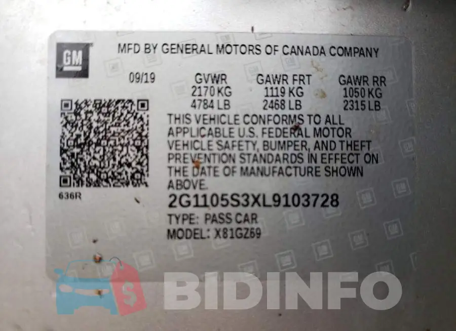 2G1105S3XL9103728 Photo# 12