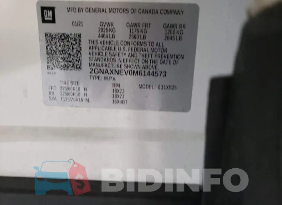 2GNAXNEV0M6144573 Photo# 13