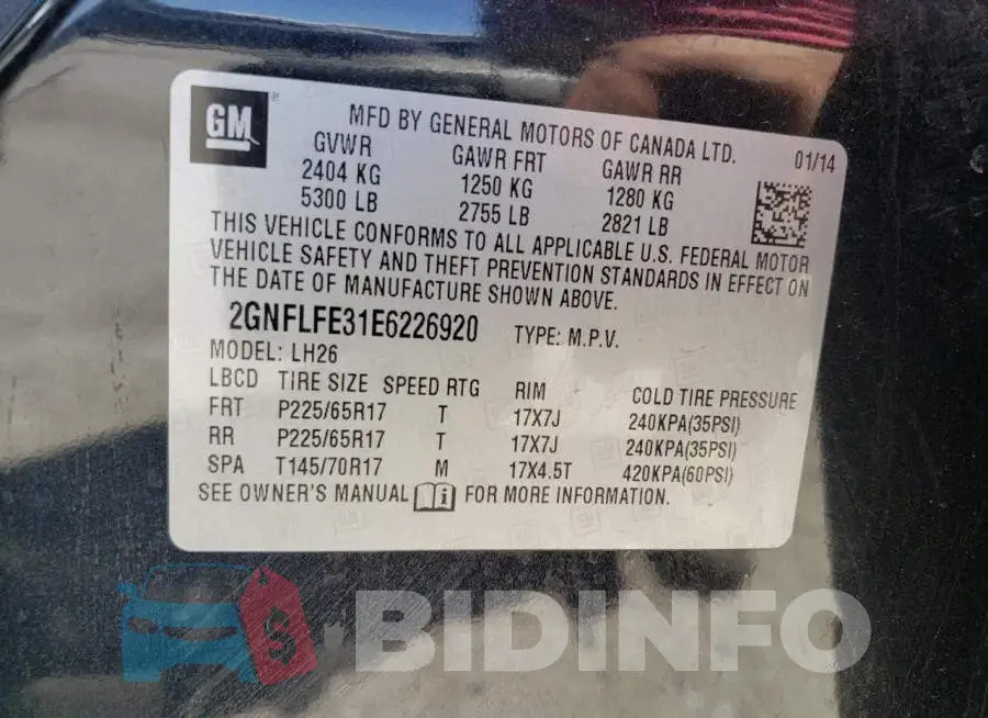 2GNFLFE31E6226920 Photo# 13