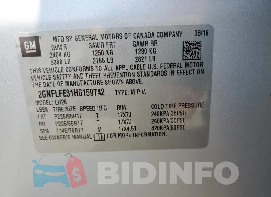 2GNFLFE31H6159742 Photo# 13