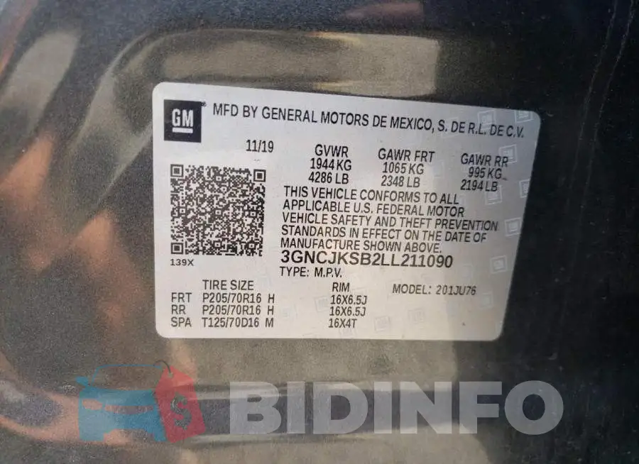 3GNCJKSB2LL211090 Photo# 12