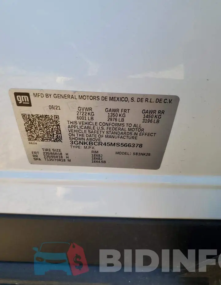 3GNKBCR45MS566378 Photo# 12
