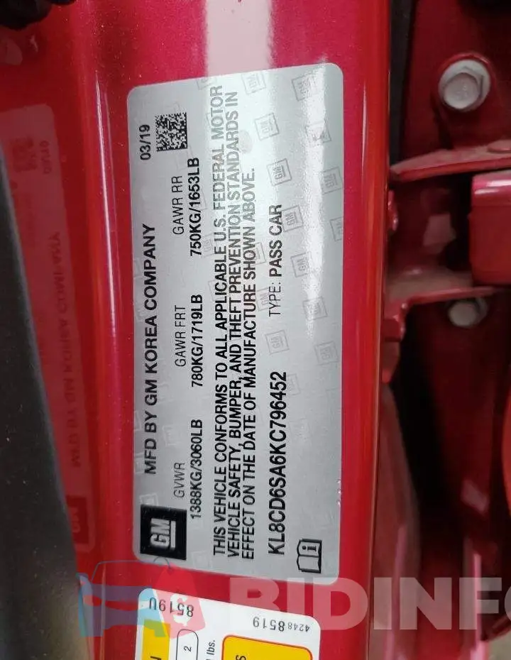 KL8CD6SA6KC796452 Photo# 12