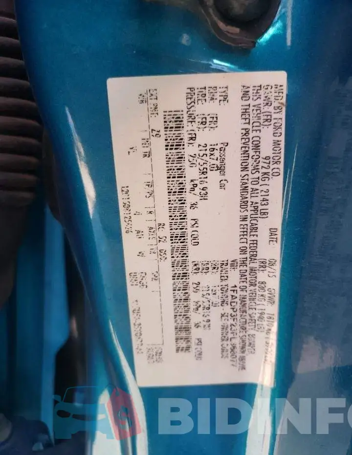 1FADP3F23FL368077 Photo# 12