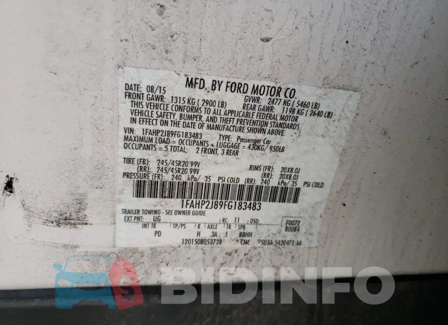 1FAHP2J89FG183483 Photo# 12