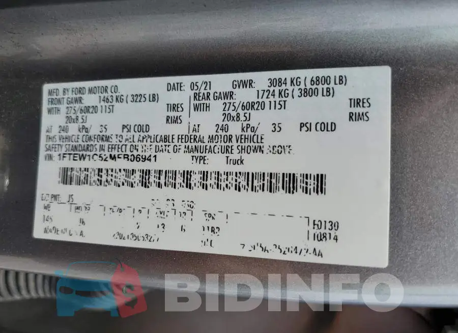 1FTEW1C52MFB06941 Photo# 13