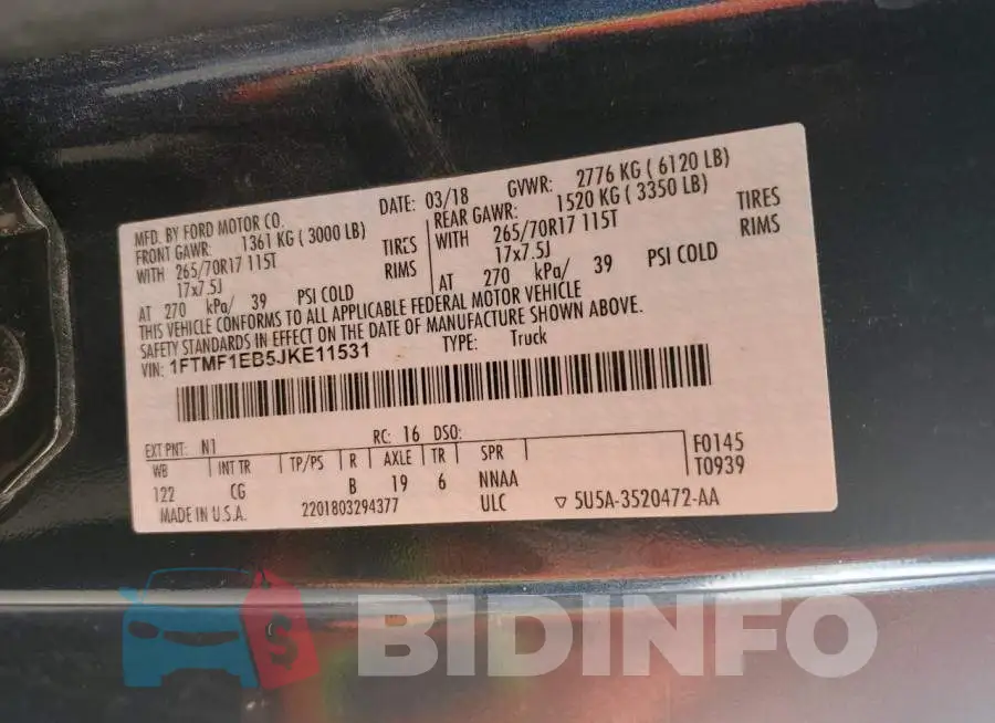 1FTMF1EB5JKE11531 Photo# 12