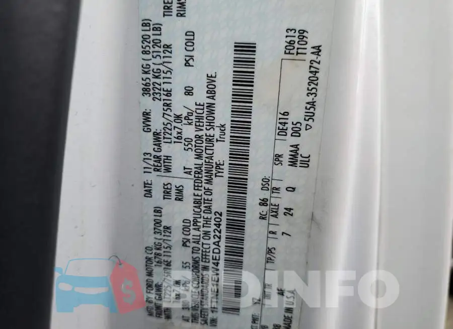 1FTNE1EW4EDA22402 Photo# 13